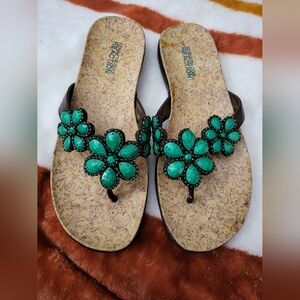 Kenneth Cole Reaction beaded flower shoes